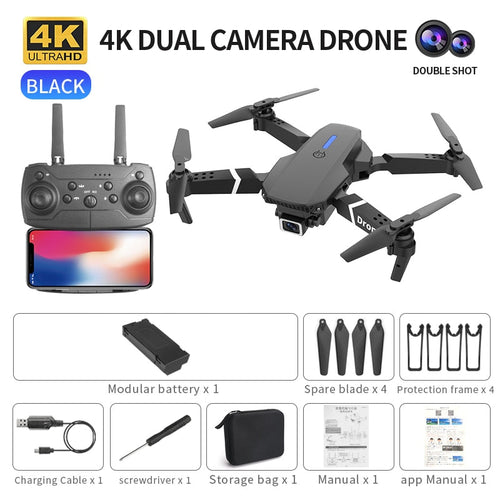 NNEOBA 2021 NEW Drone 4k profession HD Wide Angle Camera 1080P WiFi fpv Drone Dual Camera Height Keep Drones Camera Helicopter Toys-1