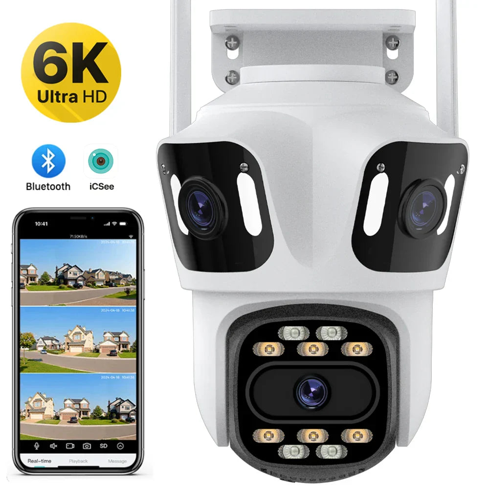 Three Lens 6K HD Outdoor WiFi Security Camera-1